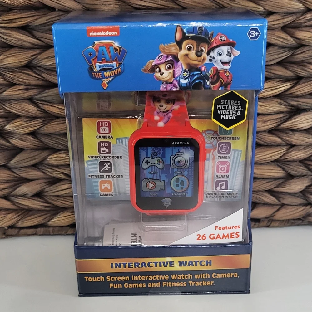 Nickelodeon Paw Patrol NIB Kids Red Touch Screen Interactive Smart Watch 42mm 3+
